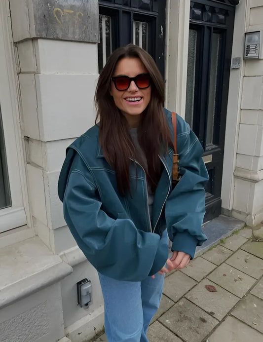 Urban Oversized Leather Jacket