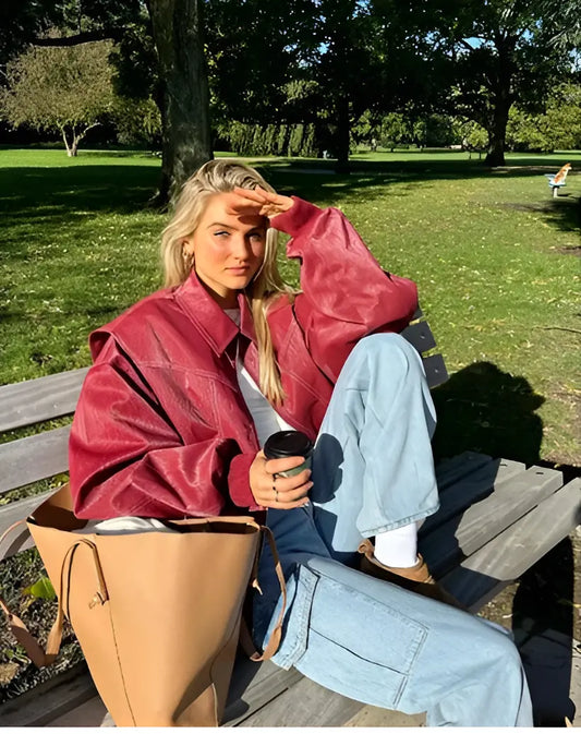 Urban Oversized Leather Jacket
